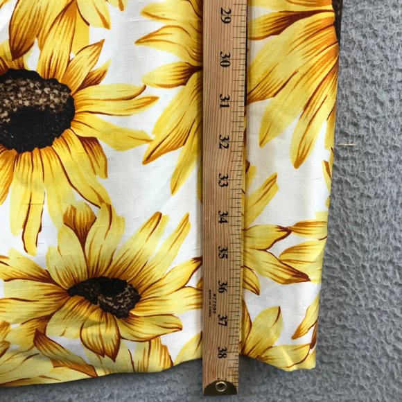 New Vintage CHETTA B 100% Silk Sunflower Print Maxi Dress Size 8 - Picture 4 of 14